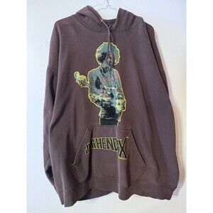 Jimi Hendrix Unisex Authentic Purple Hooded Sweatshirt Hoodie Size 2XL READ